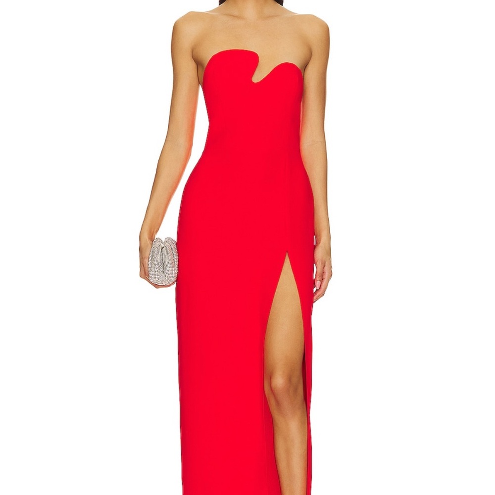 Worn Once- Amanda Uprichard Red Strapless Dress